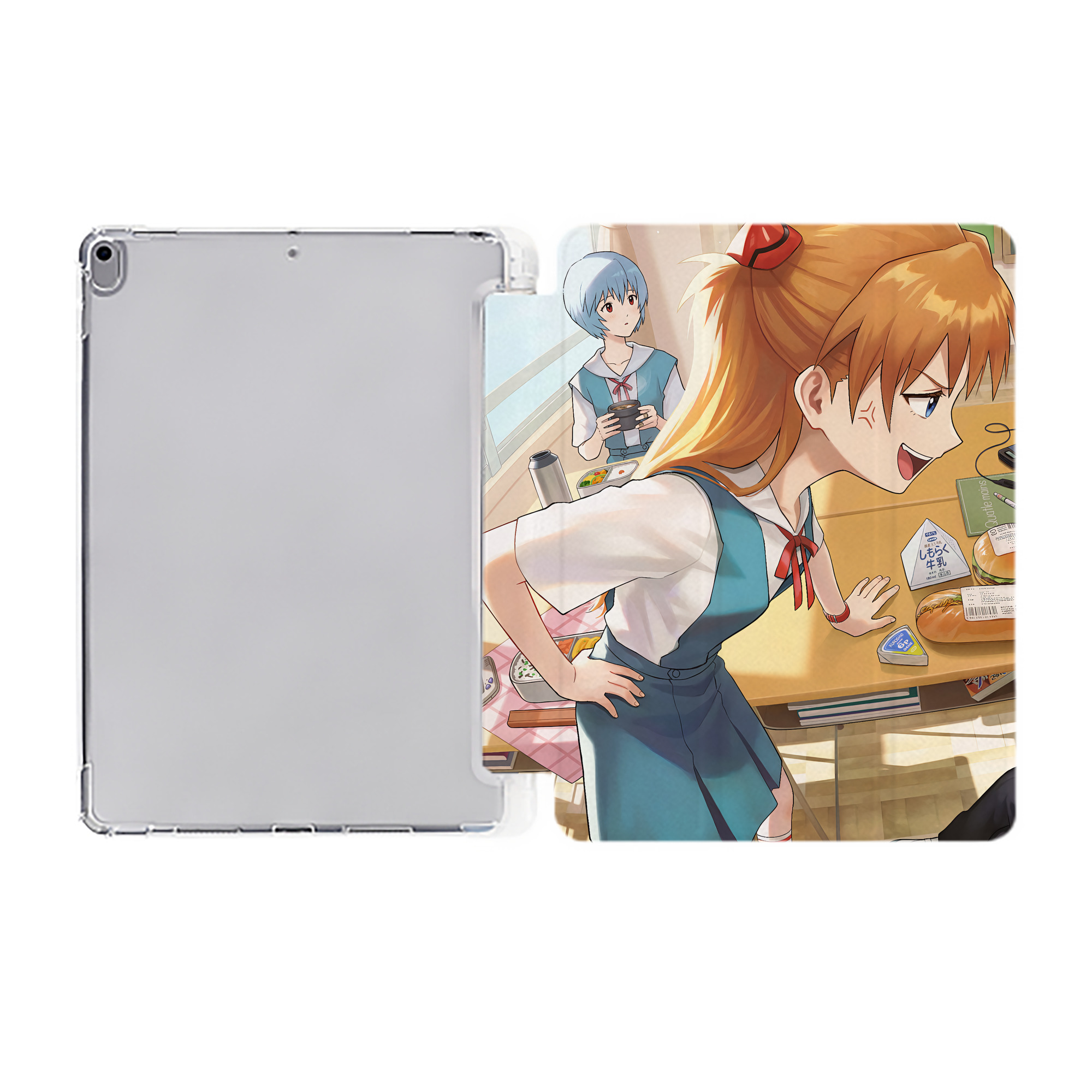（画像用） EVA 新世紀エヴァンゲリオン IPad ケース ペン収納付き 三つ折りスタンド PUレザー×シリコン 対応機種9.5/10.5/10.9インチ